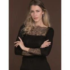 Merinowolle Seide U-BOOT SHIRT Schwarz Von Artimaglia