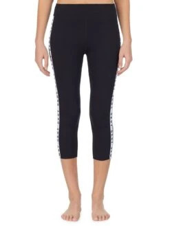 3/4 Leggings THE WARM UP Schwarz Von DKNY Sleepwear -MAISON LEJABY Verkaufsgeschäft leggings 02 yi3822401 001 black 0018 dkny