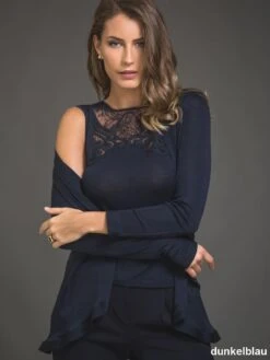 Merinowolle-Seide CARDIGAN Strickjacke Von Artimaglia -MAISON LEJABY Verkaufsgeschäft merino wolle seide cardigan 25504 28204 dunkelblau artimaglia 1 1 1