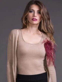 Merinowolle-Seide CAMISOLE TOP Gerippt Von Artimaglia -MAISON LEJABY Verkaufsgeschäft merino wolle seide top 43902 sand artimaglia 5 1