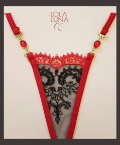 Lola Luna Mikrostring CHLOE MICRO Rot-schwarz 9 Lola Luna Mikrostring CHLOE MICRO Rot-schwarz -MAISON LEJABY Verkaufsgeschäft mikrostring chloe micro lola luna 2