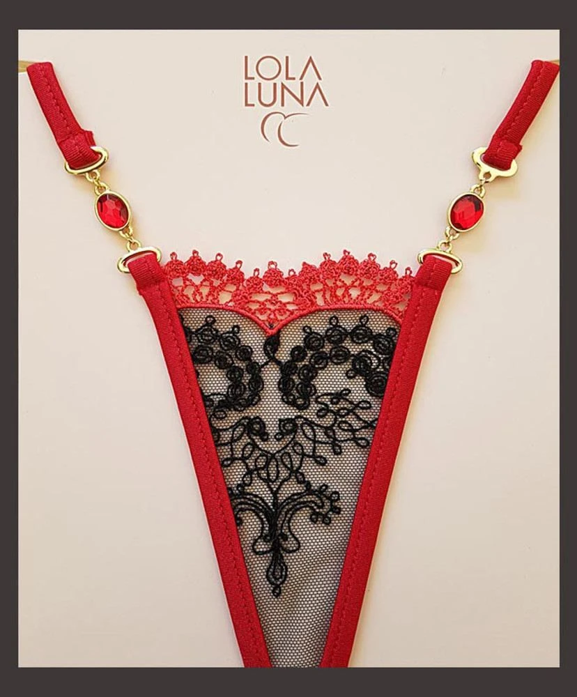 Lola Luna Mikrostring CHLOE MICRO Rot-schwarz 5 Lola Luna Mikrostring CHLOE MICRO Rot-schwarz – Bild 3