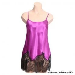 100% Seide Mini Combinette CHANTAGE Kurz Mit Spitze Von Marjolaine
