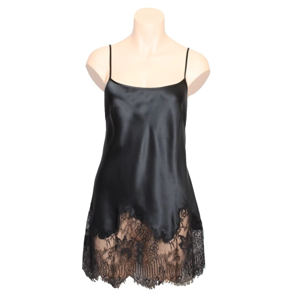 100% Seide Mini Combinette CHANTAGE Edle Spitze Von Marjolaine 5 100% Seide Mini Combinette CHANTAGE Edle Spitze Von Marjolaine – Bild 3