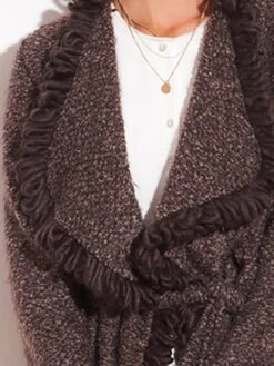 Morgenmantel KUSCHEL MOHAIR Braun Von Chiara Fiorini -MAISON LEJABY Verkaufsgeschäft mohair cardigan g0627 braun chiara fiorini 2