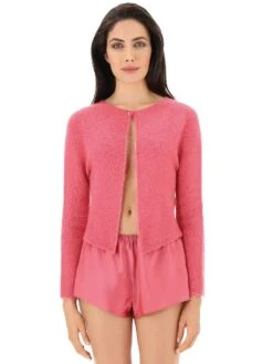Bettjacke MOHAIR Rosa Von Luna Di Seta -MAISON LEJABY Verkaufsgeschäft mohair strickjacke vlst60721 9717 rosa luna di seta 1