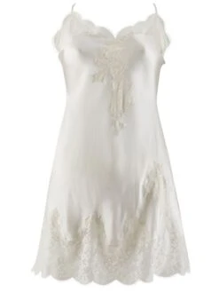 100% Seide Negligé SOIE D´AMOUR Kurz Von Aubade -MAISON LEJABY Verkaufsgeschäft negligee seide perlmut ms40 soie d amour aubade 3 1 1