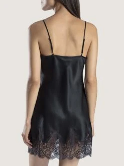 100% Seide Negligé SOIE D´AMOUR Exquisit Aubade -MAISON LEJABY Verkaufsgeschäft negligee seide schwarz ms40 soie d amour aubade 2 3 1