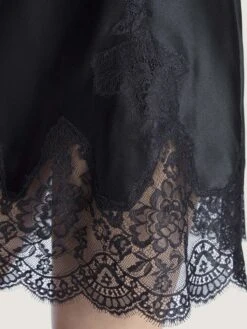 100% Seide Negligé SOIE D´AMOUR Exquisit Aubade -MAISON LEJABY Verkaufsgeschäft negligee seide schwarz ms40 soie d amour aubade 4 3 1