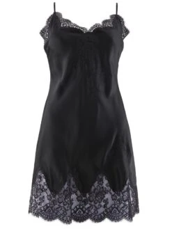 100% Seide Negligé SOIE D´AMOUR Exquisit Aubade -MAISON LEJABY Verkaufsgeschäft negligee seide schwarz ms40 soie d amour aubade 3 1