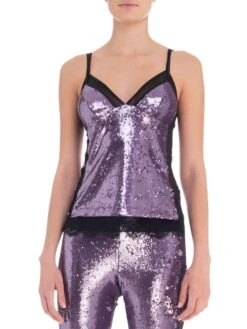 Pailletten Top STELLA TOP Lila Von Room 24 -MAISON LEJABY Verkaufsgeschäft pailetten top stella 21953 lila room24 2