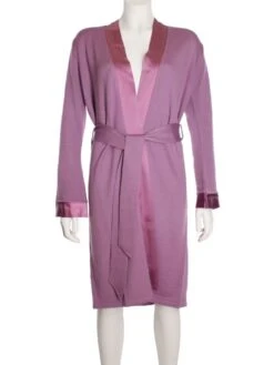 Hausmantel Kurz ISOLDE Merino-Strick Von Paolucci -MAISON LEJABY Verkaufsgeschäft paolucci strickmantel isolde malve 1