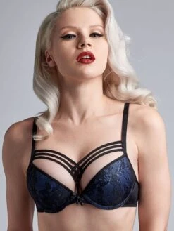 Push-Up BH DAME DE PARIS STYLE Bijou Blue Von Marlies Dekkers -MAISON LEJABY Verkaufsgeschäft push up bh bijou blau 19531 dame de paris marlies dekkers 3