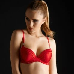 Seide Push-Up BH CLANDESTINE Von Millesia -MAISON LEJABY Verkaufsgeschäft push up bh m6432 cladestine millesia rot 1