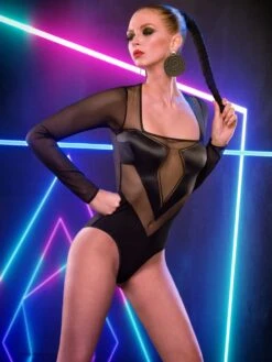 Tüll-Body MANDALA Arrow Von RCrescentini -MAISON LEJABY Verkaufsgeschäft rcrescentini body ar7 mandala schwarz 1