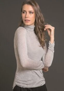 Kaschmir Voile ROLLKRAGEN SHIRT Von Artimaglia -MAISON LEJABY Verkaufsgeschäft rollkragen shirt kaschmir voile 76904 grigio artimaglia 2