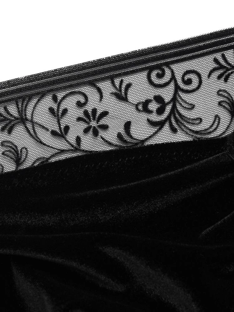 Langarm Samt-Body FLOQUI Schwarz Von Cadolle 8 Langarm Samt-Body FLOQUI Schwarz Von Cadolle – Bild 6