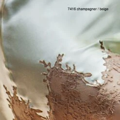 100% Seide Seidentop RARE Calais Spitze Marjolaine -MAISON LEJABY Verkaufsgeschäft seide 7416 champagner beige marjolaine 1 2