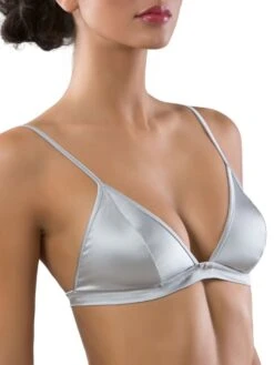 Seta Superior Stretchseide Triangel-BH REGALE Glatt Cotton Club -MAISON LEJABY Verkaufsgeschäft seide bh 2zm regale silber seta superior cotton club 1 1 1