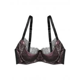 Seide Bügel-BH RAMA SOIE TOURBE Violett-schwarz Von Cadolle