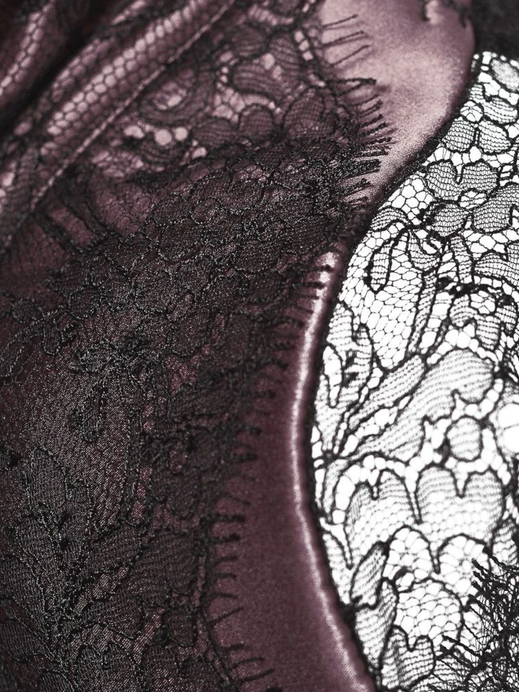 Seide Bügel-BH RAMA SOIE TOURBE Violett-schwarz Von Cadolle 5 Seide Bügel-BH RAMA SOIE TOURBE Violett-schwarz Von Cadolle – Bild 3