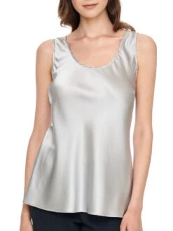 Seide Camisole Top SEDUZIONE DI SETA Von Gattina -MAISON LEJABY Verkaufsgeschäft seide camisole top 381486 silber seduzione di seta gattina