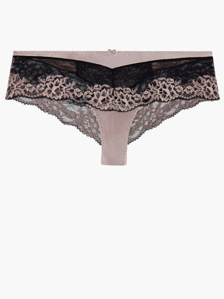 Seide Culotte St. Tropez FEMME GLAMOUR Altrosa-schwarz Von Aubade 4 Seide Culotte St. Tropez FEMME GLAMOUR Altrosa-schwarz Von Aubade – Bild 2