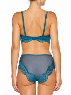 Seide Triangel BH ADRIANA Von Millesia -MAISON LEJABY Verkaufsgeschäft seide dessous adriana m1325 m1385 tuerkis blau millesia lingerie