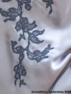 100% Seide Seidentop EGERIE Mit Calais Spitze Von Marjolaine -MAISON LEJABY Verkaufsgeschäft seide egerie kristallblau taubenblau 9098 marjolaine