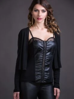 Merinowolle-Seide BOLERO Jäckchen Von Artimaglia -MAISON LEJABY Verkaufsgeschäft seide merino bolero jaeckchen 7030 28604 schwarz artimaglia 1 2 1