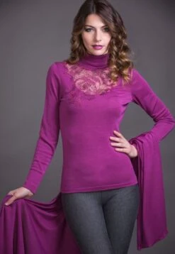 Merinowolle-Seide STOLA Schultertuch Von Artimaglia -MAISON LEJABY Verkaufsgeschäft seide merino stola tuch 7030 28600 fuchsia artimaglia 3 1 1