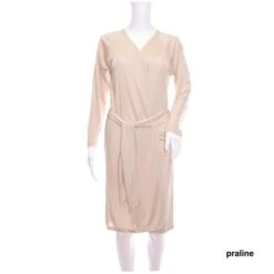 Morgenmantel Kurz Aus 100% Wirkseide PURE Von Gattina -MAISON LEJABY Verkaufsgeschäft seide morgenmantel 387090 praline gattina