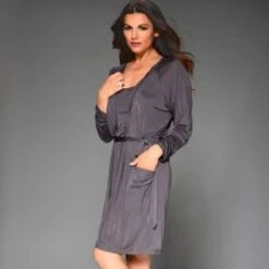 Morgenmantel Kurz Aus 100% Wirkseide PURE Von Gattina