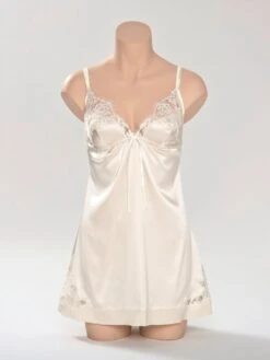 Luxus Seiden-Nighty RAPHAELA Von Exilia -MAISON LEJABY Verkaufsgeschäft seide nighty raphaela gold creme exilia 2 1