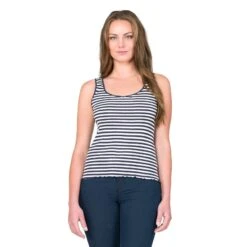 Seide-Baumwolle Unterhemd ARONA Von Gattina -MAISON LEJABY Verkaufsgeschäft seide ringel top arona marine blau 81200 gattina