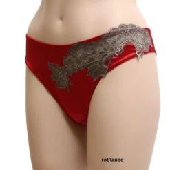 Seta Superior Stretchseide Slip FORTE Von Cotton Club -MAISON LEJABY Verkaufsgeschäft seide slip forte rot taupe cotton club f