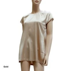 Stretchseide T-Shirt PROFUMO D'ORO Von Gattina -MAISON LEJABY Verkaufsgeschäft seide t shirt 384686 gold gattina 1