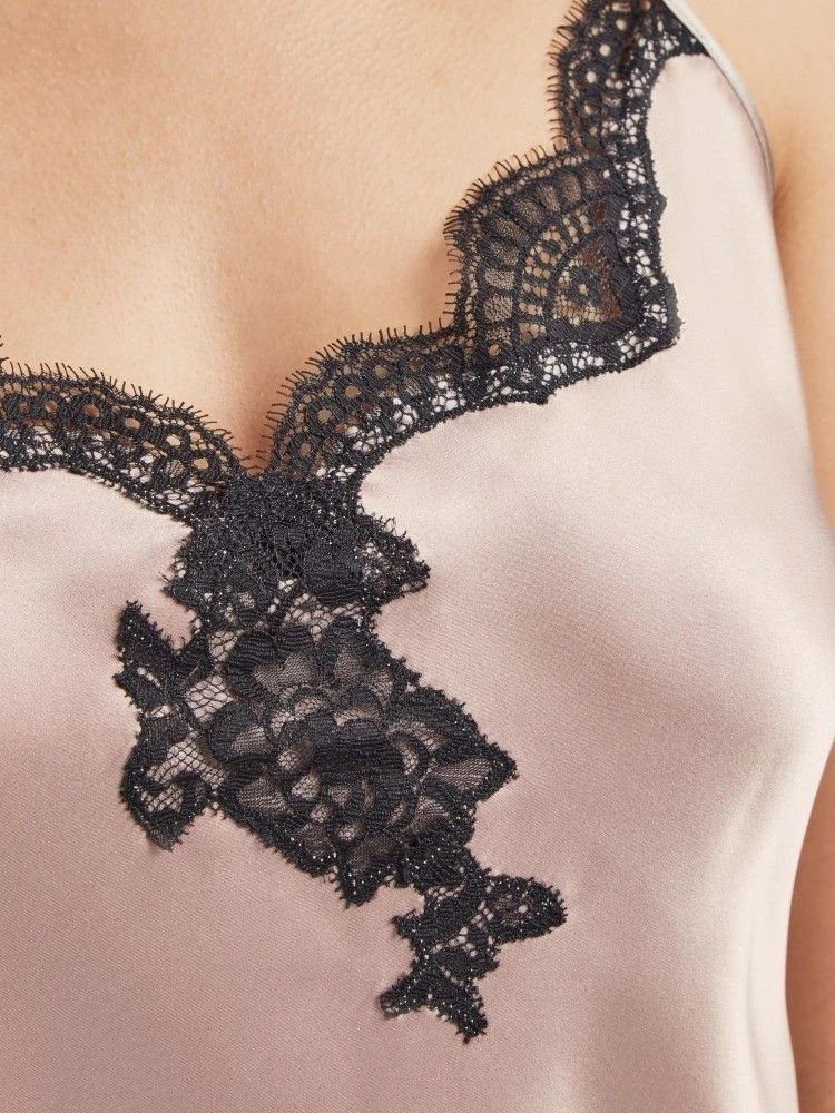 100% Seide Top TOI MON AMOUR Altrosa-schwarz Von Aubade 8 100% Seide Top TOI MON AMOUR Altrosa-schwarz Von Aubade – Bild 6