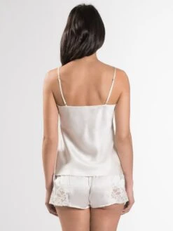 100% Seide Top CRÉPUSCULE SATINÉ Naturweiß Von Aubade -MAISON LEJABY Verkaufsgeschäft seide top shorts crepuscule satinee vi38 vi61 nacre aubade