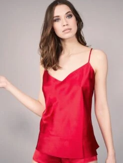 100% Seide Trägertop KLASSIK SATIN Mit Druck Oder Uni Von Eva B. Bitzer -MAISON LEJABY Verkaufsgeschäft seide traegertop 27318213 rubin bitzer 2 1 1 1