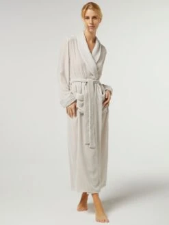 Seide-Viscose Samt Morgenmantel Lang DANIELA Elegant Von Vivis -MAISON LEJABY Verkaufsgeschäft seidensamt morgenmantel lang v00039 daniela silber vivis 2 1 1 1