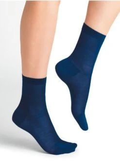 Damen Seidensocken Glatt Aus 100% Seide Von Bleuforêt -MAISON LEJABY Verkaufsgeschäft seidensocken damen 6221 jeans blau bleuforet