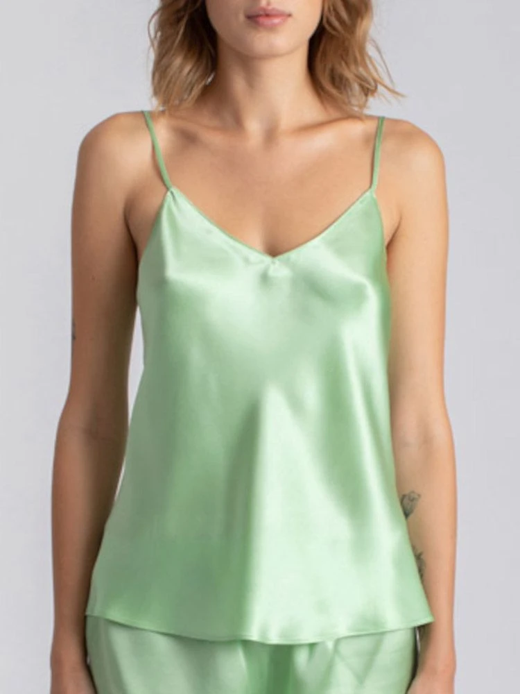 Seidentop CARLA 100% Seide Uni Von Vivis 5 Seidentop CARLA 100% Seide Uni Von Vivis – Bild 3