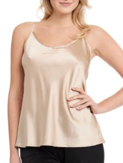 Seidentop SEDUZIONE DI SETA Von Gattina Uni -MAISON LEJABY Verkaufsgeschäft seidentop gold 381480 seduzione di seta gattina 1