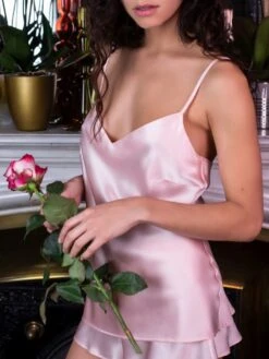 Seidentop 100% Seide ODON Von Marjolaine - Viele Farben -MAISON LEJABY Verkaufsgeschäft seidentop odon rosenquarz marjolaine 2 1