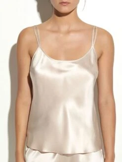 100% Seide Trägertop CLASSICO No. 2 Von Luna Di Seta -MAISON LEJABY Verkaufsgeschäft seidentop rundhals vlst08010 creme weiss luna di seta 2 1 1 1