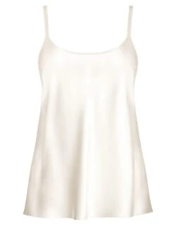 100% Seide Trägertop CLASSICO No. 2 Von Luna Di Seta -MAISON LEJABY Verkaufsgeschäft seidentop rundhals vlst08010 elfenbein weiss luna di seta 5 1 1 1