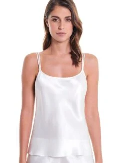 100% Seide Trägertop CLASSICO No. 2 Von Luna Di Seta -MAISON LEJABY Verkaufsgeschäft seidentop rundhals vlst08010 elfenbein weiss luna di seta 1 1 1