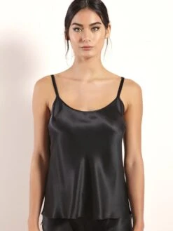 100% Seide Trägertop CLASSICO No. 2 Von Luna Di Seta -MAISON LEJABY Verkaufsgeschäft seidentop rundhals vlst08010 schwarz luna di seta 5 1 1 1