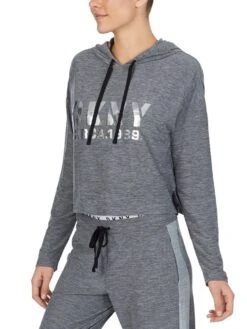Kurz-Hoodie THE WARM UP Von DKNY Sleepwear 16 Kurz-Hoodie THE WARM UP Von DKNY Sleepwear -MAISON LEJABY Verkaufsgeschäft shirt 07 yi2022401 036 dark grey 0118 dkny